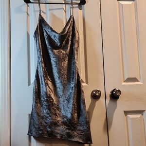 TOPshop Silver Slip Dress